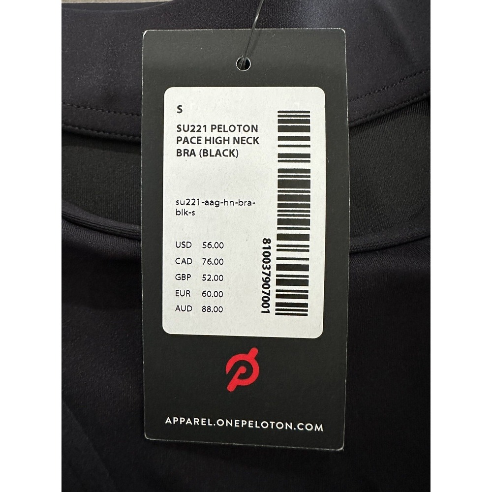 Peloton SU221 Pace High Neck Bra Black Size Small Brand New - Picture 5 of 5